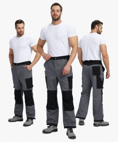 Брюки Милан CH (тк.Смесовая,260), т.серый/черный