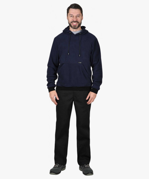 Толстовка флисовая синяя