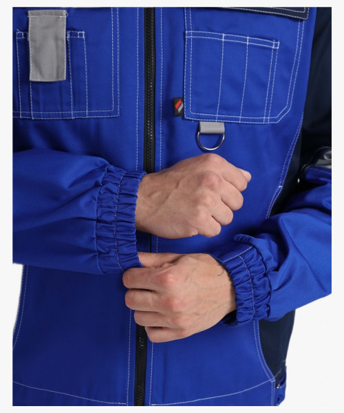 Костюм Вектрон-1 (тк.Смесовая,240) брюки, васильковый/т.синий/св.серый