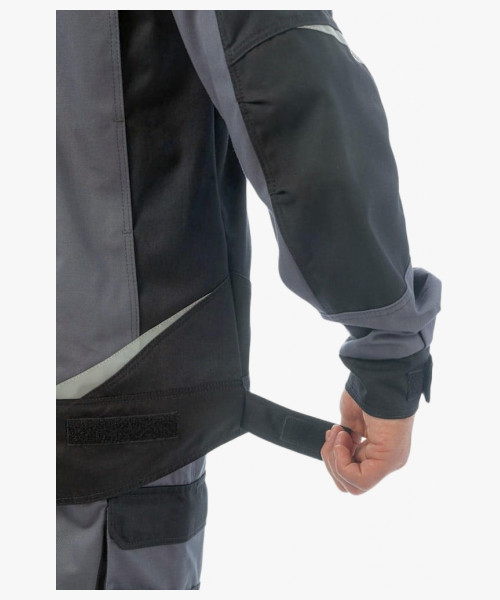 Куртка летняя мужская Brodeks KS202-C, 100% ХБ, цвет графит серый, чёрный