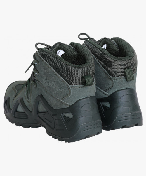 Ботинки СИРИУС-ДОЗОР замша (оливковые), ПУ-Нитрил