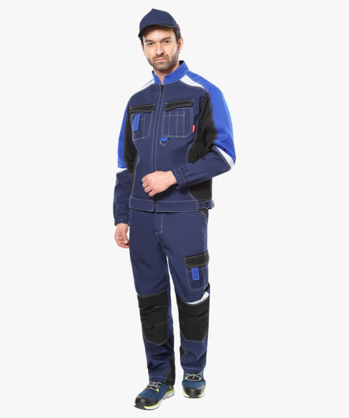 Куртка СИРИУС-ФАВОРИТ-МЕГА т.синий с черным и васильковым, СОП