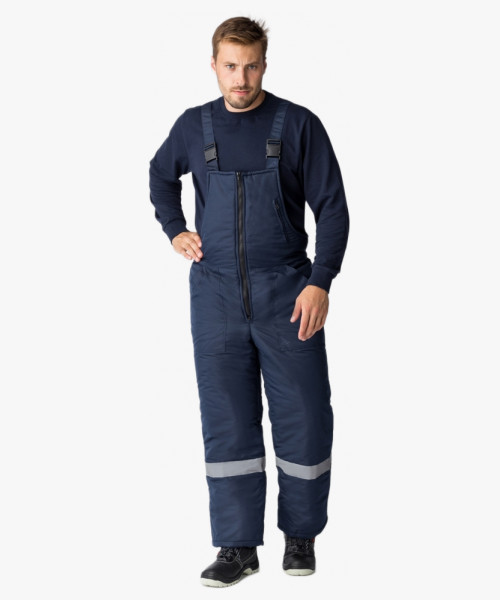 Костюм зимний Сибер Виндстоп СОП (Таслан) п/к, темно-синий/васильковый