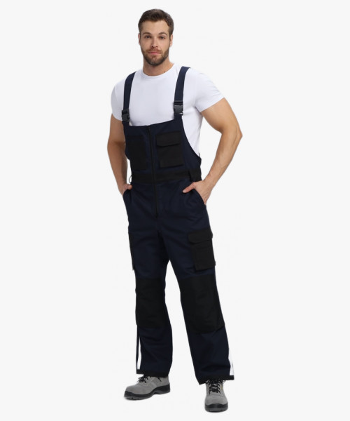 Полукомбинезон Милан NEW CH МВО (тк.Смесовая,270), т.синий/черный