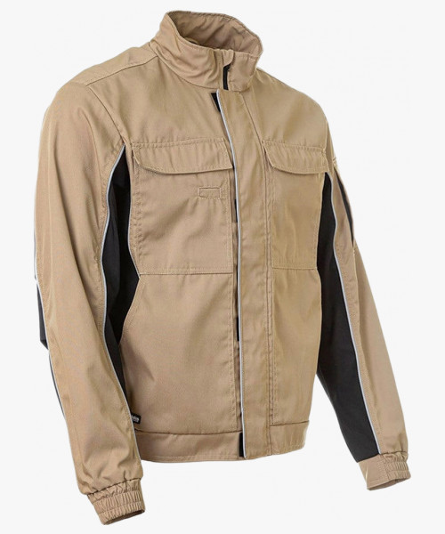 Куртка летняя мужская Brodeks KS201, цвет бежевый, чёрный