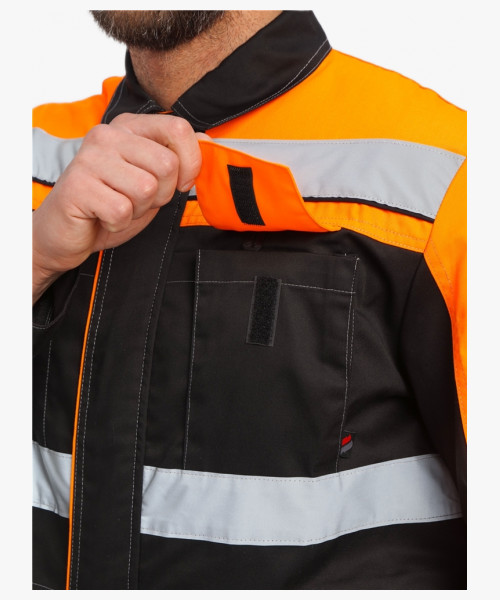 Костюм Виват-2 Премиум CH МВО (тк.Смесовая,240) п/к, черный/оранжевый