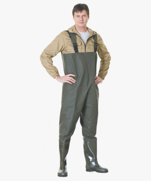 Полукомбинезон ПВХ рыбацкий с сапогами