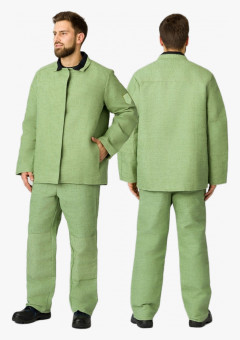 Костюм сварщика усиленный 1 кл.защиты (тк.Брезент, 480), хаки