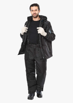 Костюм СИРИУС-АЛЕКС зимний: куртка, брюки, черный, тк.Таслан