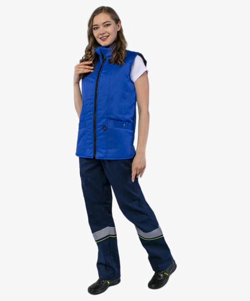 Жилет утепленный Универсальный (Смесовая, 210), васильковый