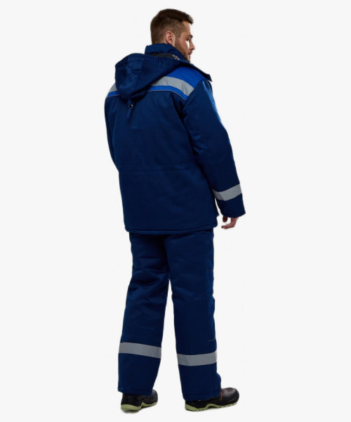 Костюм зимний Буря (тк.Смесовая,210) п/к, т.синий/васильковый