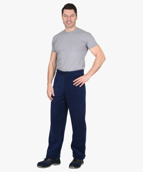 Костюм флисовый куртка, брюки темно-синий