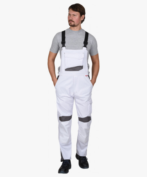 Костюм СИРИУС-ЦИТРИН куртка, п/к белый со средне-серым