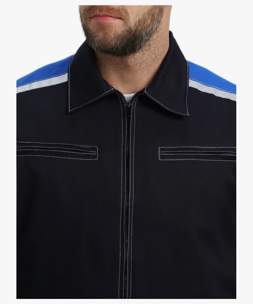 Костюм Джет IMP (тк.Саржа,320) п/к, т.синий/васильковый