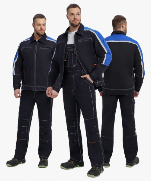 Костюм Джет IMP (тк.Саржа,320) п/к, т.синий/васильковый