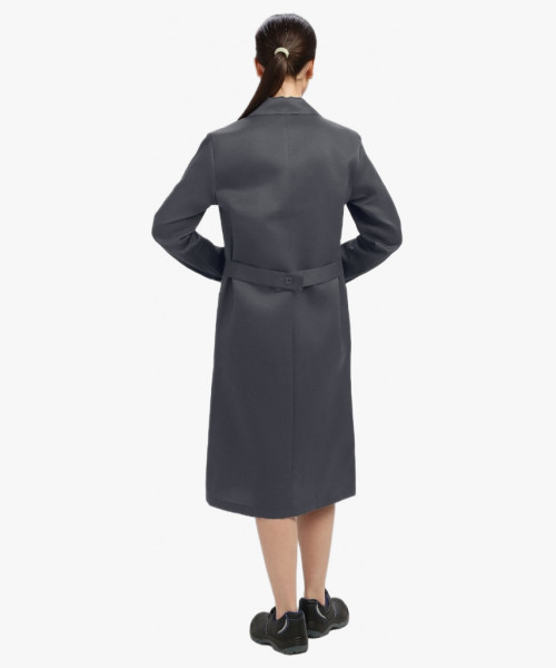 Халат женский Лигор (тк.Смесовая,210), т.серый/красный