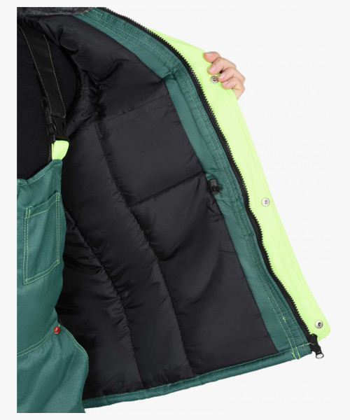 Костюм мужской зимний СИРИУС-ТИТАН куртка дл., полукомбинезон, зелёный