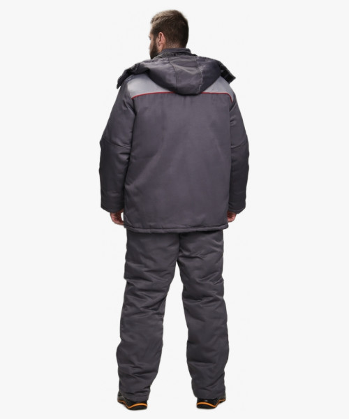 Костюм зимний Флофт-1 (тк.Смесовая,210) брюки, т.серый/св.серый