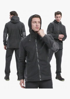Куртка с капюшоном Кэмп (тк.Флис), т.серый