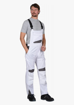 Полукомбинезон СИРИУС-ЦИТРИН белый со средне-серым