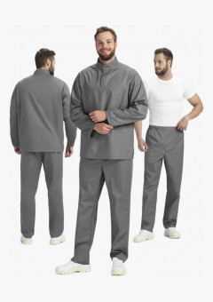 Костюм мужской ХАССП-Стандарт NEW (тк.Смесовая,160), серый