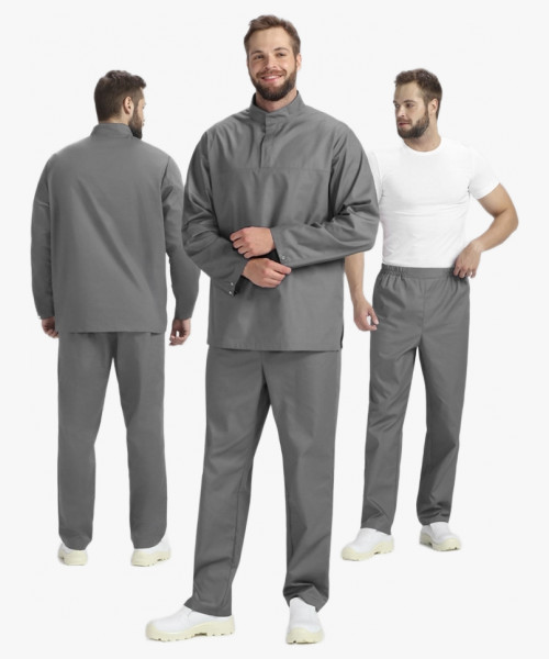 Костюм мужской ХАССП-Стандарт NEW (тк.Смесовая,160), серый