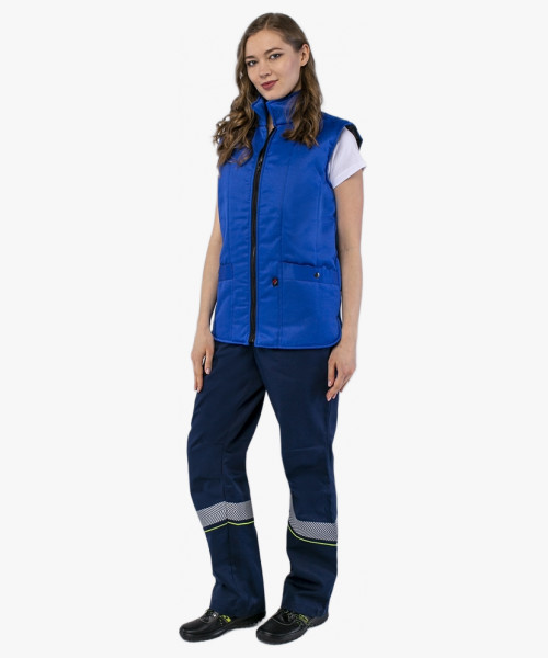 Жилет утепленный Универсальный (Смесовая, 210), васильковый