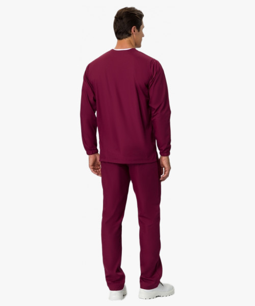 Мужской костюм ХАССП-База (ткань ТиСи, 120), бордовый