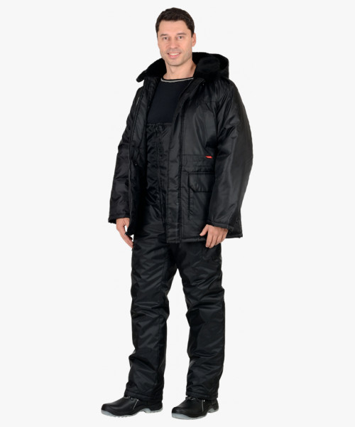 Костюм СИРИУС-БЕЗОПАСНОСТЬ куртка, п/к черный