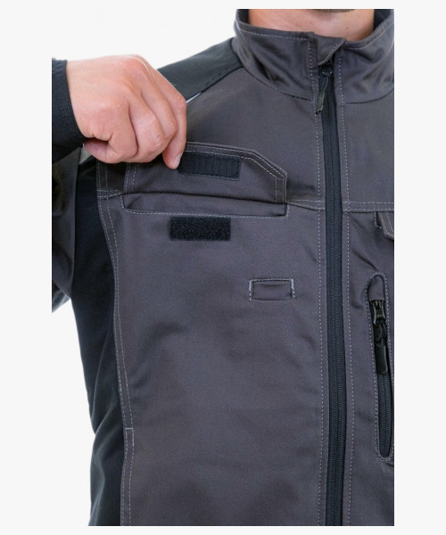 Куртка летняя мужская Brodeks KS202, цвет серый, чёрный