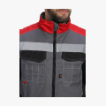 Жилет утепленный Вектрон СОП (тк.Смесовая,240), серый/черный/красный