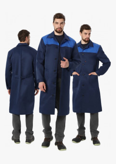 Халат Лигор (тк.Смесовая,210), т.синий/васильковый