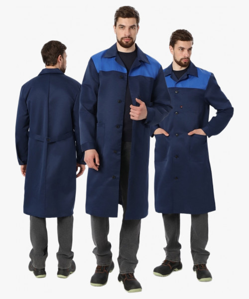 Халат Лигор (тк.Смесовая,210), т.синий/васильковый