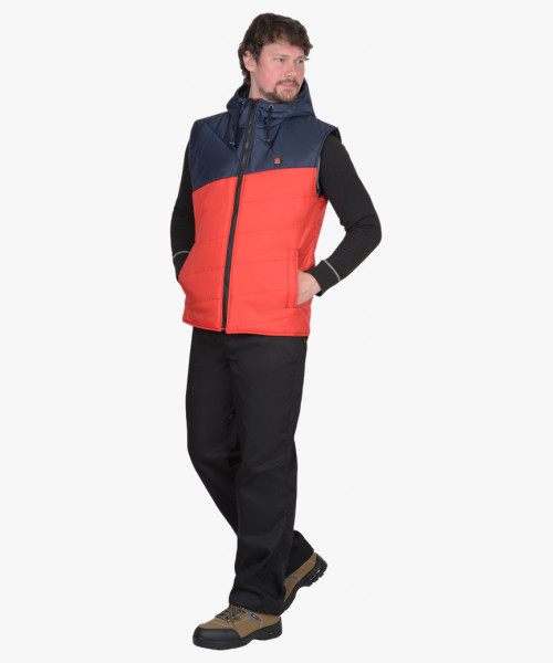 Жилет СИРИУС-ЭЛЬБРУС красный с тёмно-синим