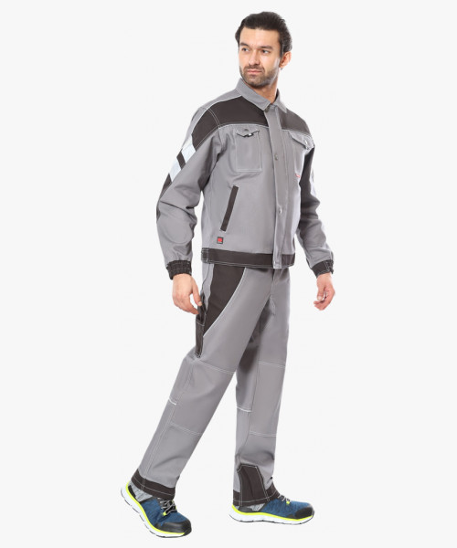 Куртка СИРИУС-ПЕКИН серый с черным пл. 280 г/кв.м