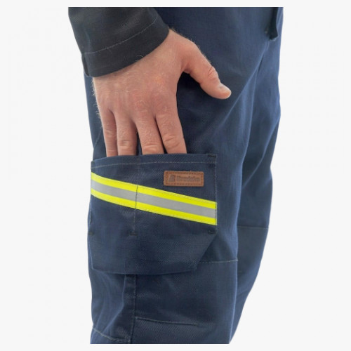 Комбинезон сварщика 1 класса Brodeks FS58-01, цвет тёмно-синий, чёрный