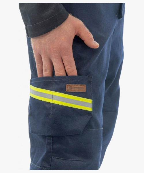 Комбинезон сварщика 1 класса Brodeks FS58-01, цвет тёмно-синий, чёрный