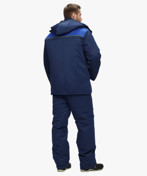 Костюм зимний Флофт-1 (тк.Смесовая,210) брюки, т.синий/васильковый