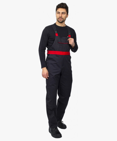 Костюм Престиж (тк.Саржа,250) п/к, т.серый/красный