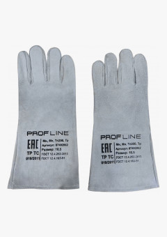 Перчатки (краги) спилковые термозащитные ProfLineSpecialist, серый