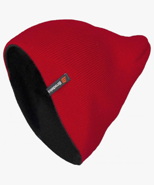 Шапка Brodeks Light Bicolor, цвет красный, чёрный