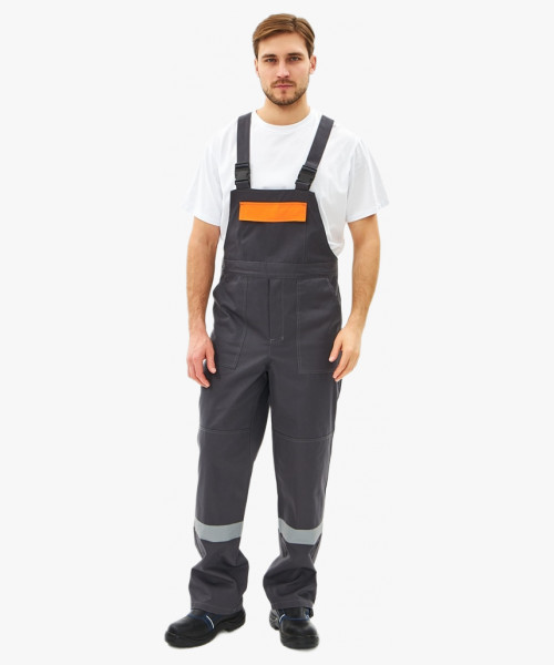 Костюм Липецк-2 СОП CH (тк.Смесовая,280) п/к, т.серый/оранжевый