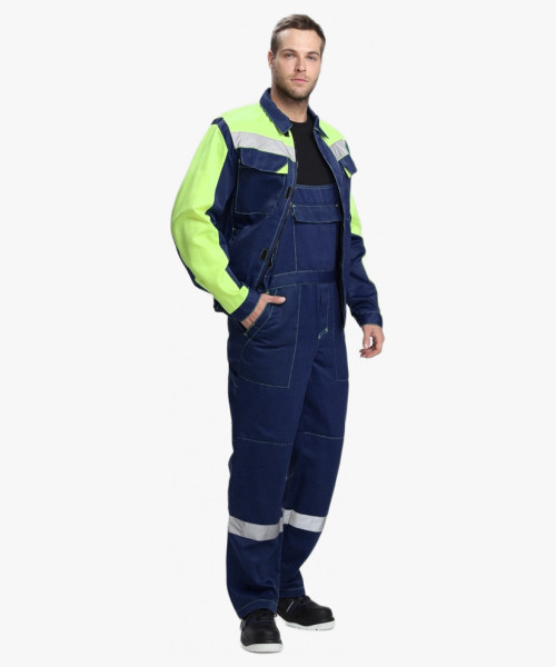 Костюм Сфера NEW (тк.Смесовая,210) п/к, т.синий/лимонный