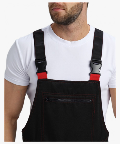 Костюм Нейч-2 СОП с капюшоном (тк.Смесовая,210) п/к, черный/красный