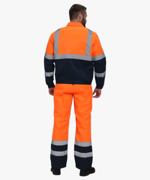 Костюм сигнальный Ярксион-2 СОП К. (тк.Смесовая,210) п/к, оранжевый/т.синий