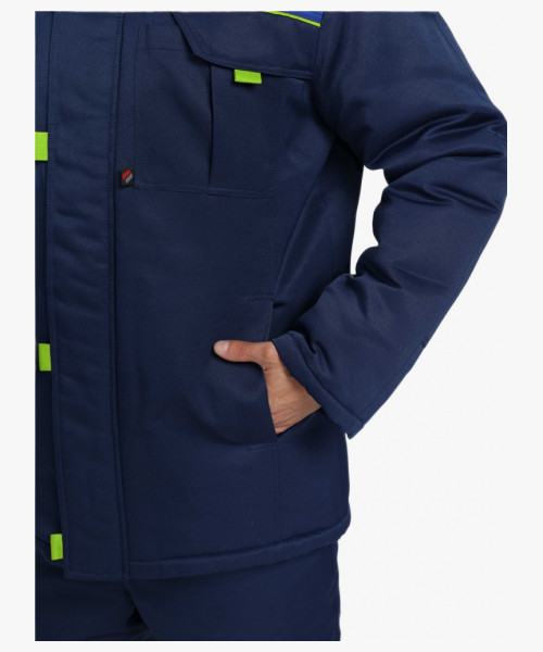 Костюм зимний Флофт-1 (тк.Смесовая,210) брюки, т.синий/васильковый