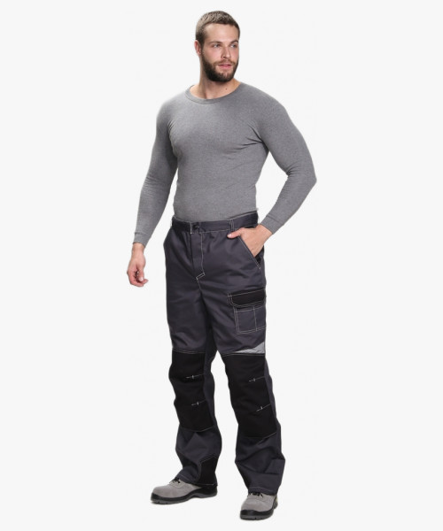 Костюм Вектрон-1 (тк.Смесовая,240) брюки, т.серый/св.серый/черный