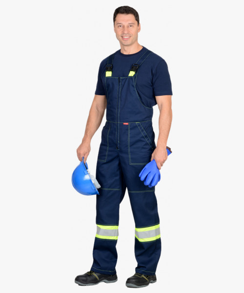 Костюм СИРИУС-ТЕРМИНАЛ куртка, п/к, темно-синий с лимонным и СОП