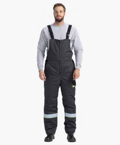 Костюм зимний Ховард (тк.Смесовая,240) п/к, т.серый/черный/лимонный