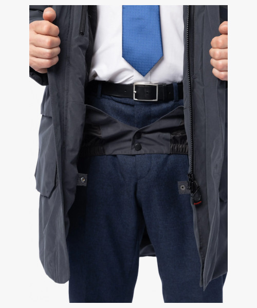 Куртка-парка зимняя пуховая мужская Brodeks KW233 Premium, цвет тёмно-серый